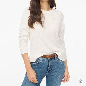 J. Crew factory white beach Knit Sweater